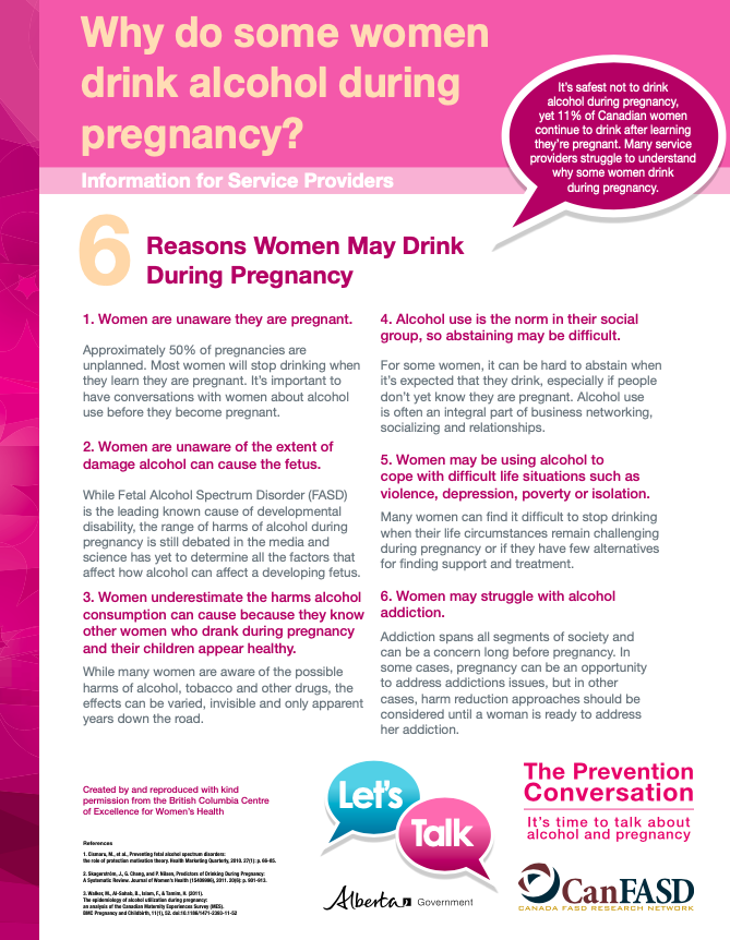 Why do some women drink alcohol during pregnancy?